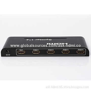 1.3v Full HD Full 3D 1x4 HDMI Splitter with 5V DC/3A Power Supply
